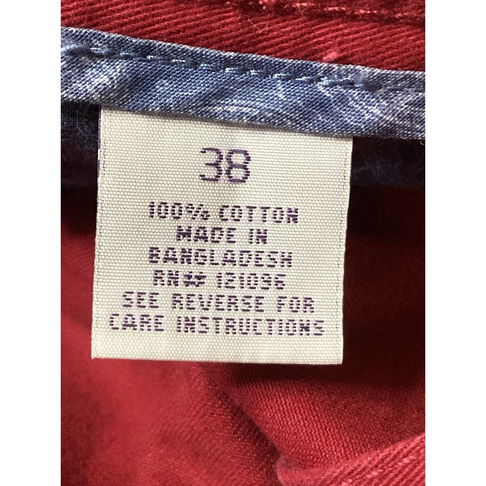 Alan Flusser Mens Red Casual Pants‎ Trousers Size 38 Cotton Blend - Picture 7 of 11